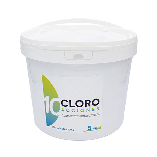 Cloro 10 acciones en pastillas | 5Kg
