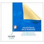 Cobertura de piscina em poliéster com revestimento em PVC