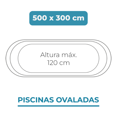 Liner 500x300x120 Piscinas Ovaladas