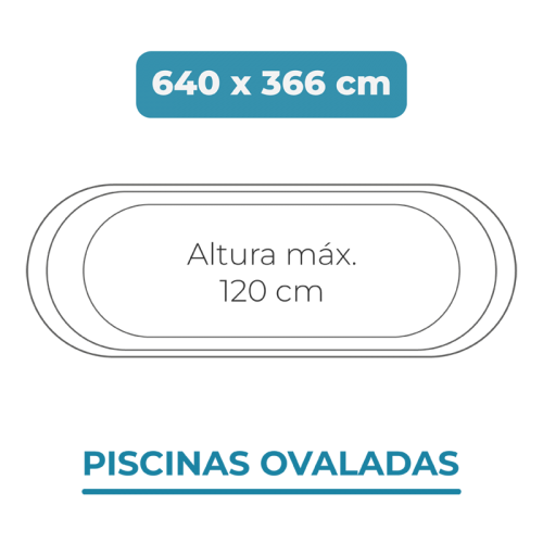 Liner 640x366x120 Piscinas Ovaladas