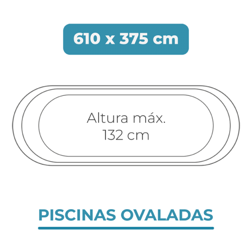 Liner 610x375x132 Piscinas Ovaladas