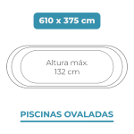 Liner 610x375x132 Piscinas Ovaladas