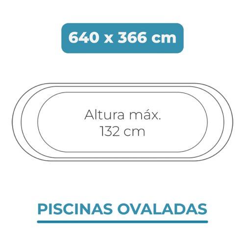 Liner para Piscina 640x366x132...