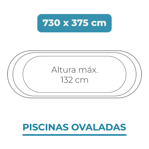 Liner 730x375x132 Piscinas Ovaladas