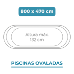 Liner 800x470x132 Piscinas Ovaladas