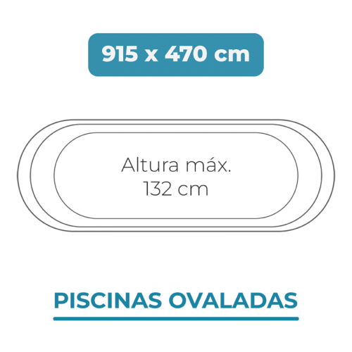 Liner para Piscina 915x470x132...