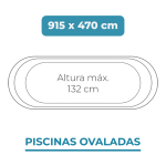 Liner 915x470x132 Piscinas Ovaladas