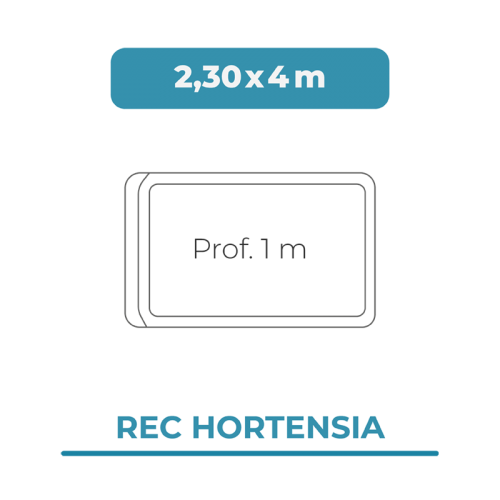 Cobertura piscina 2,30X4 Rec Hortensia