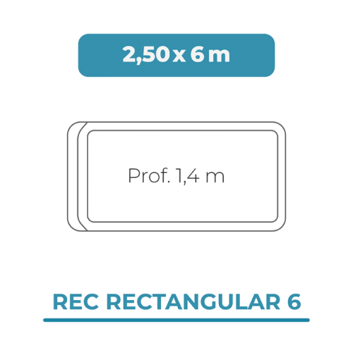 Cobertura piscina 2,50X6 Rec...