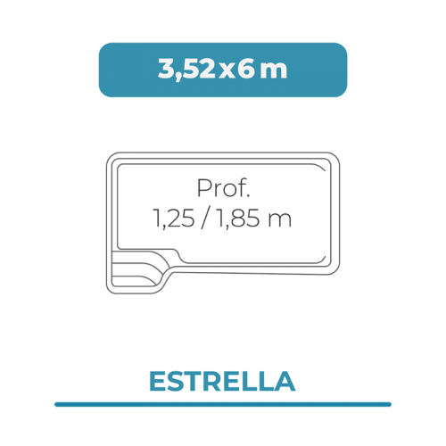 Cobertura piscina 3,52X6 Estrella