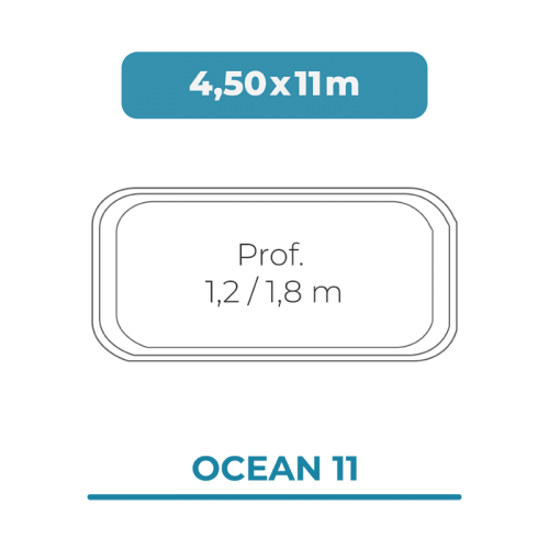 Cobertura piscina 4,50X11 Ocean 11