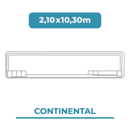 Cobertura piscina 2,10X10,30 Continental
