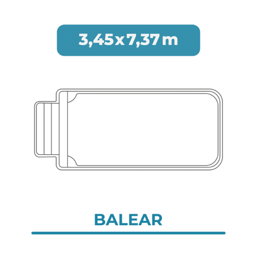 Cobertura piscina 3,45X7,37 Balear