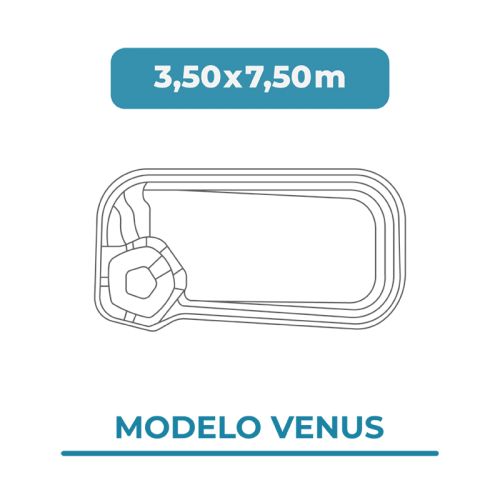 Cobertura piscina 3,50X7,50 Venus