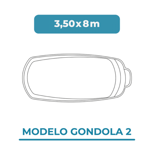 Cobertura piscina 3,50X8 Góndola 2