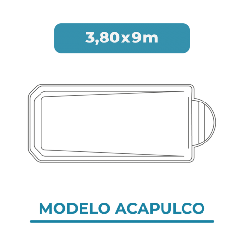 Cobertura piscina 3,80X9 Acapulco