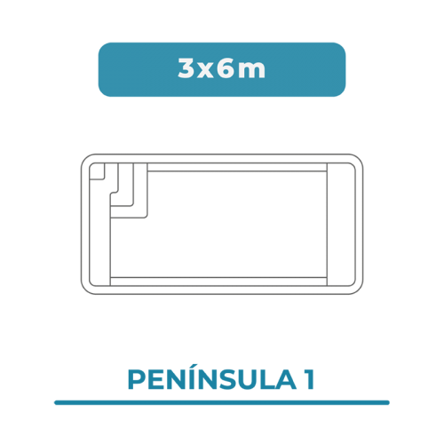 Cobertura piscina 3X6 Península 1