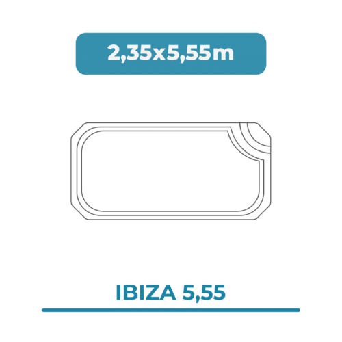Cobertura piscina 2,35X5,55 Ibiza 5,55