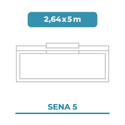 Cobertura piscina 2,64X5 Sena 5
