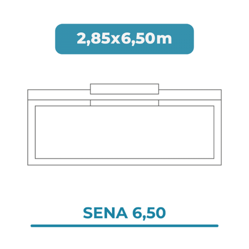 Cobertura piscina 2,85X6,50 Sena 6,50