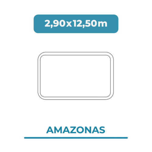 Cobertura piscina 2,90X12,50 Amazonas