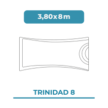 Cobertura piscina 3,80X8...
