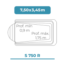 Cobertura piscina 7,50 X...