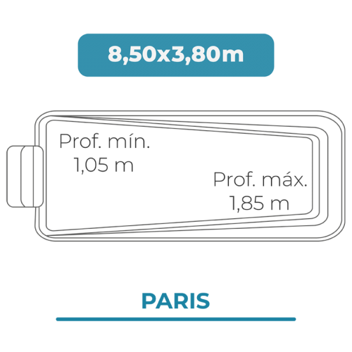 Cobertura piscina 8,50 X 3,80 Paris