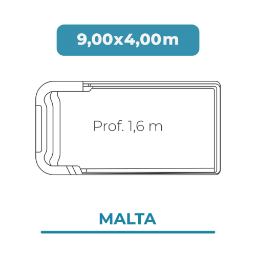 Cobertura piscina 9,00 X 4,00 Malta