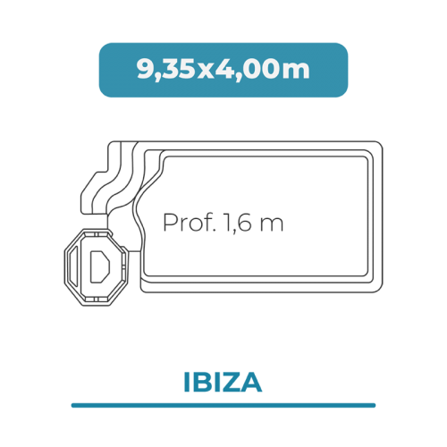 Cobertura piscina 9,35 X 4,00 Ibiza