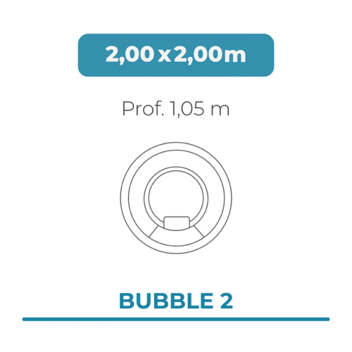 Cobertura piscina 2,00 X 2,00 Bubble 2