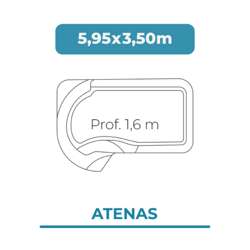 Cobertura piscina 5,95 X 3,50 Atenas