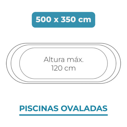 Liner 500x350x120 Piscinas Ovaladas