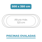 Liner 500x350x120 Piscinas Ovaladas