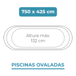 Liner 750x425x132 Piscinas Ovaladas