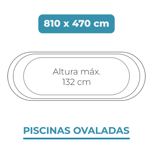 Liner 810x470x132 Piscinas Ovaladas