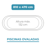 Liner 810x470x132 Piscinas Ovaladas