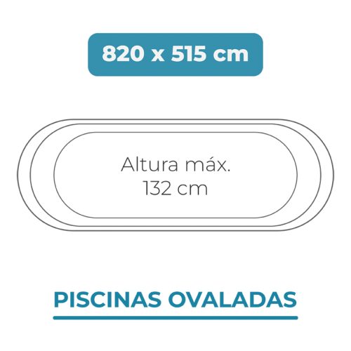 Liner 820x515x132 Piscinas Ovaladas