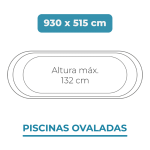 Liner 930x515x132 Piscinas Ovaladas