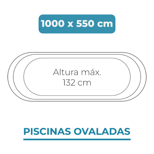 Liner 1000x550x132 Piscinas Ovaladas