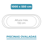 Liner 1000x550x132 Piscinas Ovaladas