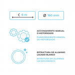 Datos técnicos de enrollador 70x70