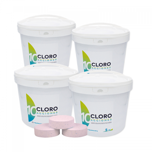 Cloro 10 Ações | Pack 4 uds