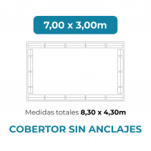 Cobertor sin anclajes 7x3