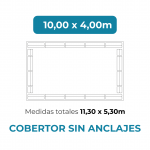 Cobertor sin anclajes 10x4